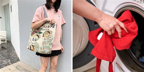 washing a canvas bag